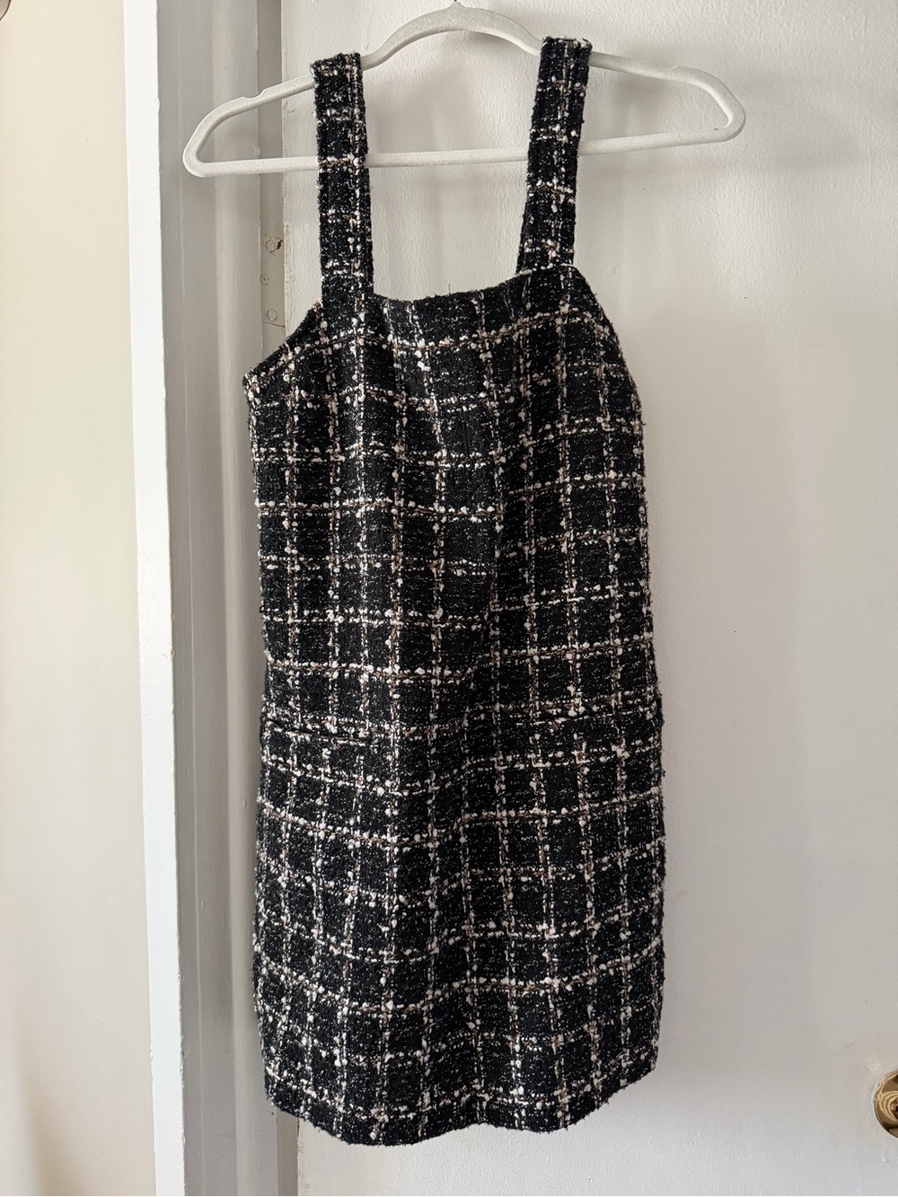 Abercrombie & Fitch Black and White Tweed Mini Dress